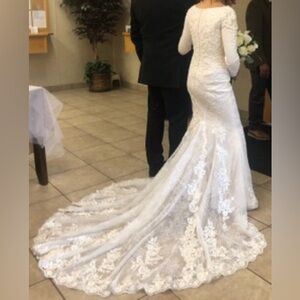 This is a beautiful wedding dress for sale.